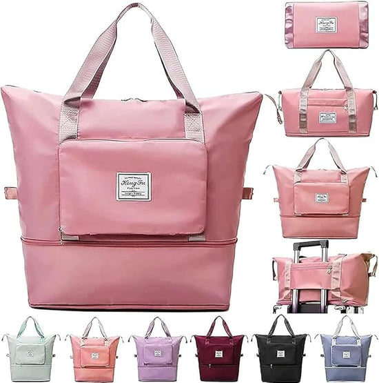 Expandable Folding Travel Bag for Women (Multicolour)