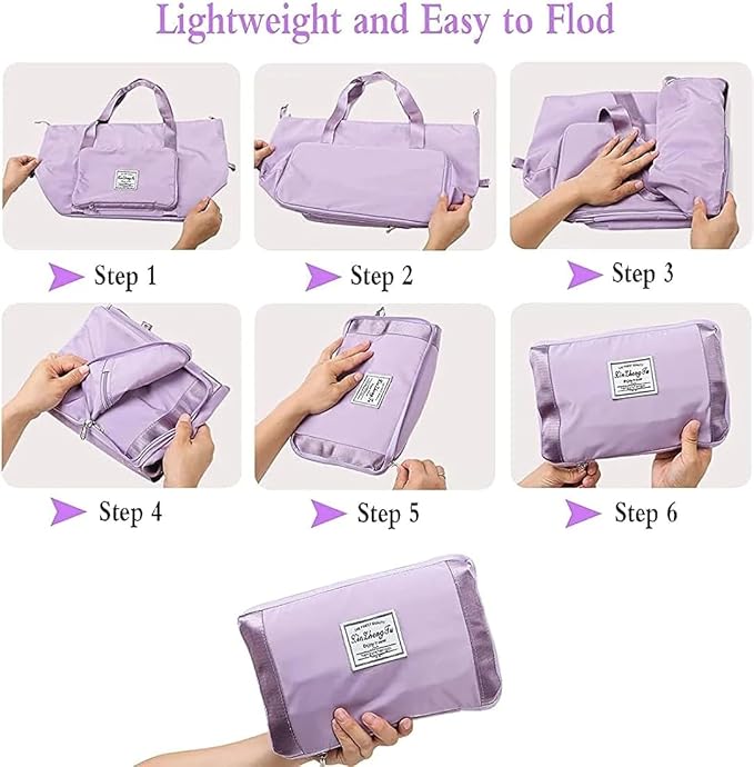 Expandable Folding Travel Bag for Women (Multicolour)