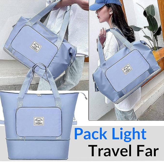 Expandable Folding Travel Bag for Women (Multicolour)