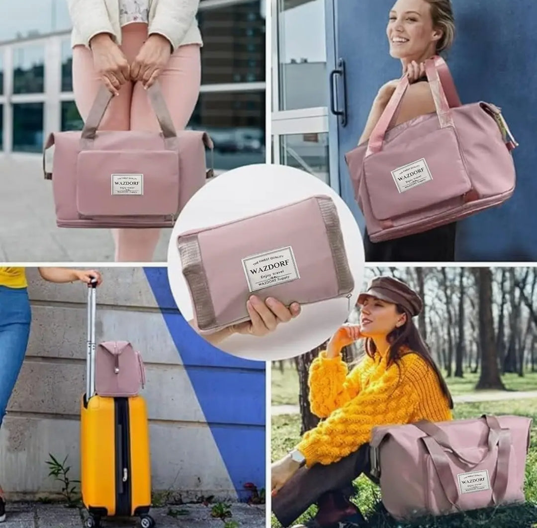 Expandable Folding Travel Bag for Women (Multicolour)